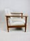 White Ivory Boucle GFM-142 Chair attributed to Edmund Homa, 1970s 10