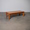 Low Coffee Table in Elm from Maison Regain, 1980s, Image 1