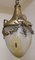 Antike Jugendstil Deckenlampe aus Glas & Messing, 1890er 3