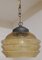 Antike Art Deco Deckenlampe aus Glas & Messing, 1930er 3