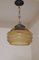 Antique Art Deco Glass & Brass Ceiling Lamp, 1930s 2