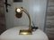 Lámpara de mesa Banker vintage Art Déco de latón, años 50, Imagen 2