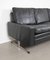 Black Leather Sofa, Germany, 1960s 9