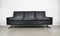 Black Leather Sofa, Germany, 1960s, Image 2