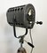 Vintage Grey Theatre Spotlight Floor Lamp on Wooden Tripod from Elektrosvit, 1970s, Image 6