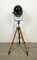 Vintage Grey Theatre Spotlight Floor Lamp on Wooden Tripod from Elektrosvit, 1970s 15