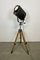 Vintage Grey Theatre Spotlight Floor Lamp on Wooden Tripod from Elektrosvit, 1970s 20