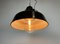 Industrial Black Enamel Ceiling Lamp with Glass Cover, 1950s, Image 15