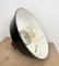 Industrielle Schwarze Emaille Deckenlampe mit Glasabdeckung, 1950er 12