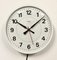 Vintage White Electric Station Wall Clock from Nedklok, 1970s 7