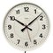 Vintage White Electric Station Wall Clock from Nedklok, 1970s 1