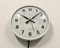 Vintage White Electric Station Wall Clock from Nedklok, 1970s 6