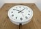 Vintage White Electric Station Wall Clock from Nedklok, 1970s 8