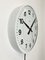 Vintage White Electric Station Wall Clock from Nedklok, 1970s 3