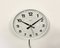 Vintage White Electric Station Wall Clock from Nedklok, 1970s 4