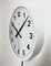 Vintage White Electric Station Wall Clock from Nedklok, 1970s 5