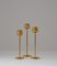 Swedish Brass Candleholders by Pierre Forsell for Skultuna, 1960s, Set of 3 2