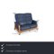 2-Seater Sofa and Armchairs in Blue Leather from Himolla, Set of 3 2