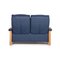 2-Seater Sofa and Armchairs in Blue Leather from Himolla, Set of 3 11