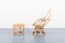 Vintage Bamboo Lounge Chair with Footstool, Set of 2 1