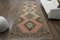 Vintage Turkish Oushak Runner Rug in Wool 1