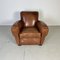 French Leather Club Chair, 1920s, Image 2