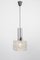 Glass and Chrome Pendant by Helena Tynell for Limburg, Germany, 1970s 3