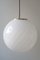White Swirl Murano Glass Ceiling Lamp, 1970s 5