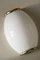 Weiße Deckenlampe aus Muranoglas, 1970er 1