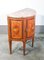 Louis XVI Style Crescent Inlaid Wood Credenza with Marble Top, Image 4