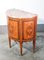 Louis XVI Style Crescent Inlaid Wood Credenza with Marble Top, Image 6