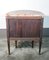 Louis XVI Style Crescent Inlaid Wood Credenza with Marble Top, Image 8