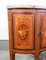 Louis XVI Style Crescent Inlaid Wood Credenza with Marble Top, Image 5