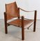 Vintage Safari Stuhl aus Leder 15