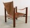 Vintage Safari Stuhl aus Leder 13