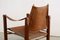 Vintage Safari Stuhl aus Leder 4
