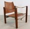 Vintage Safari Stuhl aus Leder 2