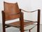 Vintage Safari Stuhl aus Leder 6