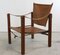 Vintage Safari Stuhl aus Leder 1