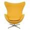 Egg Swivel Chair in Yellow Fabric by Arne Jacobsen for Fritz Hansen, 2012 1