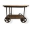 Industrial Serving Trolley in Cast Iron with Wooden Shelves, 1920s, Image 1