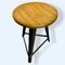 Bauhaus Industrial Stool with Wooden Seat 3