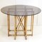 Vintage Round Dining Table in Bamboo and Glass, 1950s 8