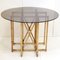 Vintage Round Dining Table in Bamboo and Glass, 1950s, Image 8