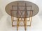 Vintage Round Dining Table in Bamboo and Glass, 1950s 7