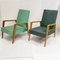 Vintage French Reclining Lounge Chairs, 1950, Set of 2, Image 1
