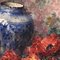 Eugénie Faux-Froidure, Fleurs et Vase, Aquarell auf Karton, gerahmt 5