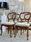 Antique Rococo Revival Style Dining Chairs in Mahogany, 1860, Set of 4 1