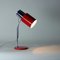 Lampada da tavolo in metallo cromato e rosso di Josef Hurka per Napako, anni '60, Immagine 4