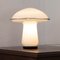 Lampe de Bureau Mushroom Vintage en Verre de Murano Blanc, Italie 3